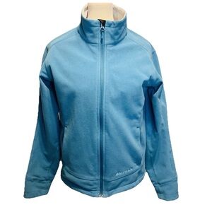 Marmot Women’s Fleece jacket Sz M Blue WINDSTOPPER Full Zip Pockets outdoor